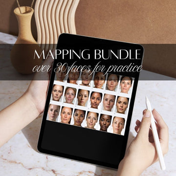 30+ Face Template Bundle for Brows & Lips Mapping Design