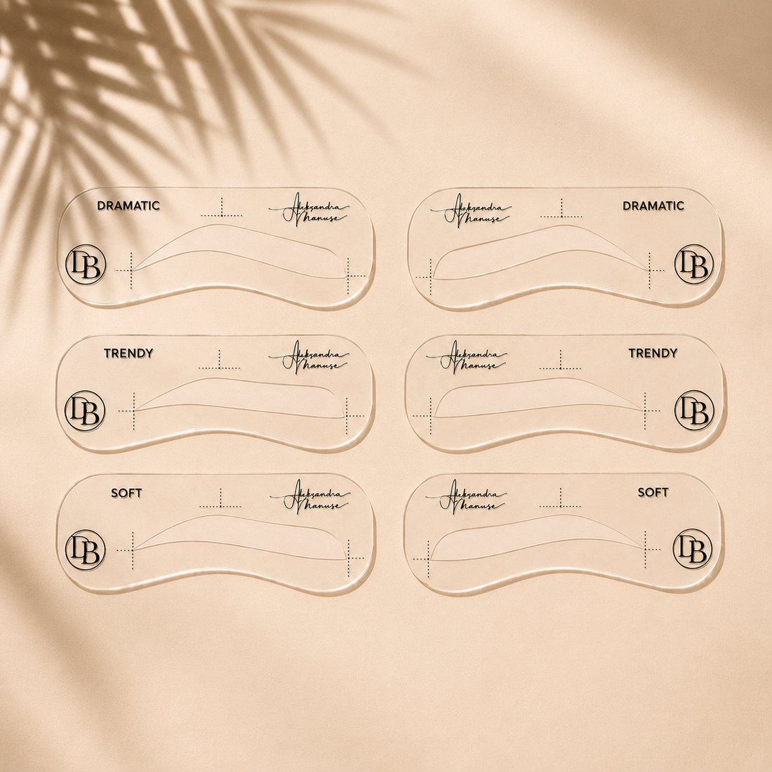 Brow Mapping Rulers & Stencils Set