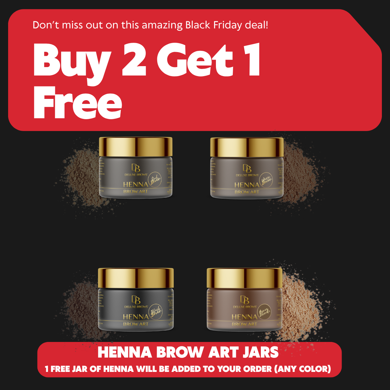 Deluxe Brows® Henna Brow Art Jars