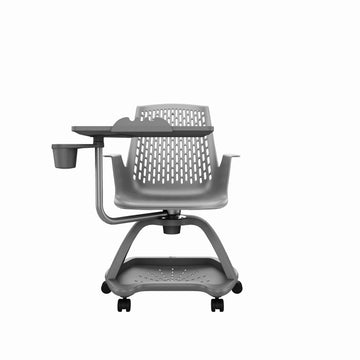 Mobile Student Chair with Swivel Desk & Storage – Modern & Functional Design