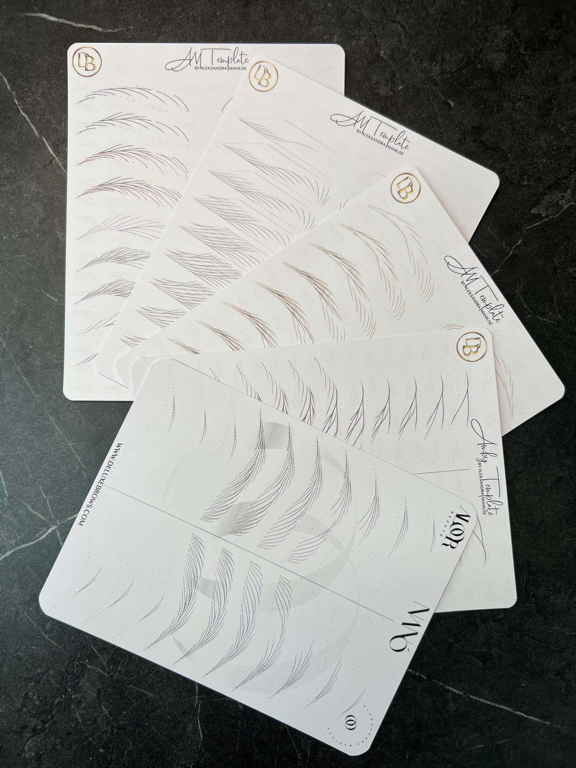 Hairstrokes Template Cards with Clear Latex