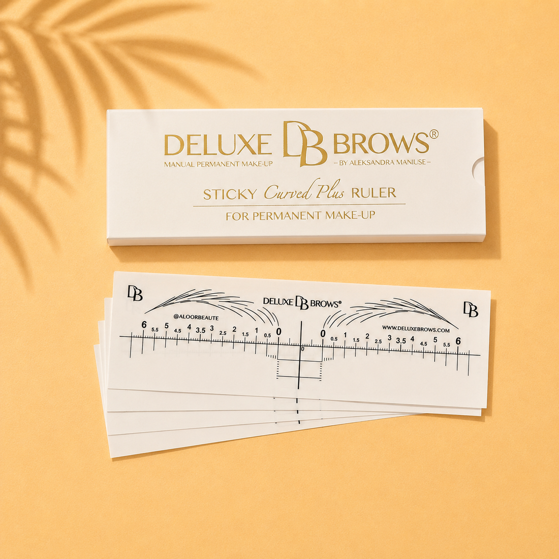 Deluxe Brows® Brow Mapping Sticky Rulers with Pattern