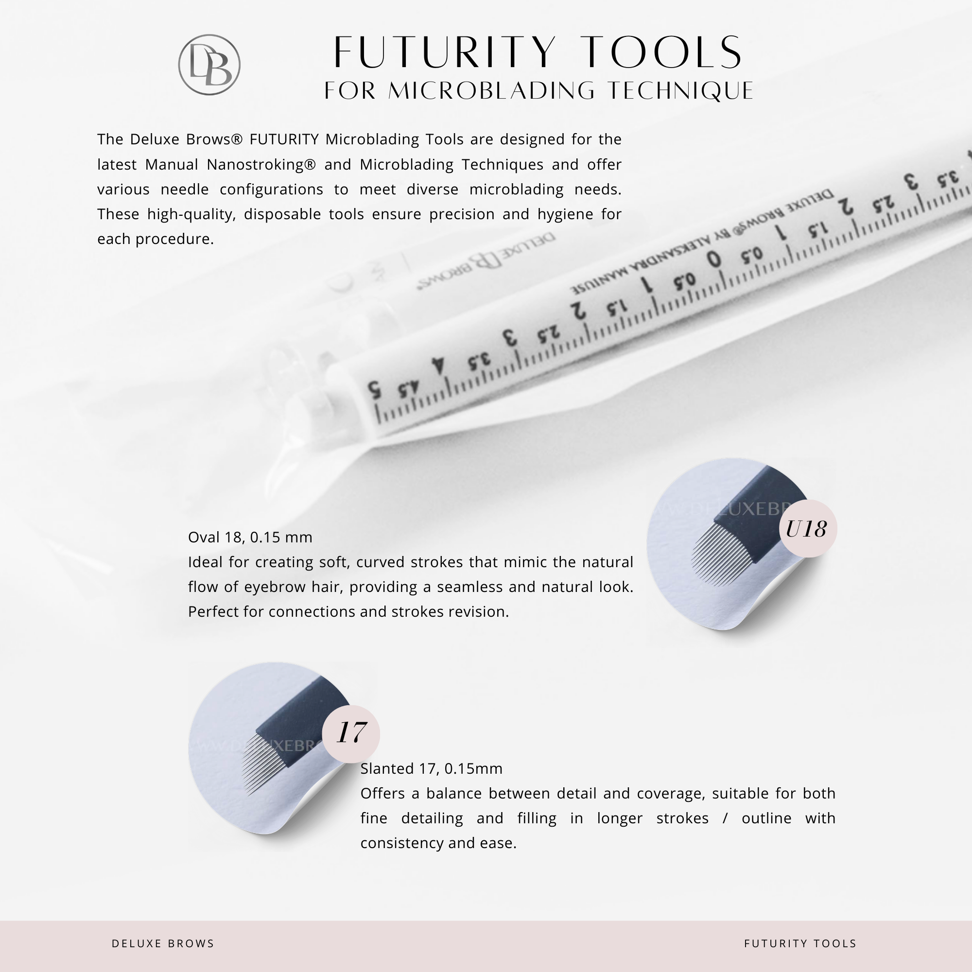 Deluxe Brows® FUTURITY Microblading-Werkzeuge zum Einmalgebrauch 10St