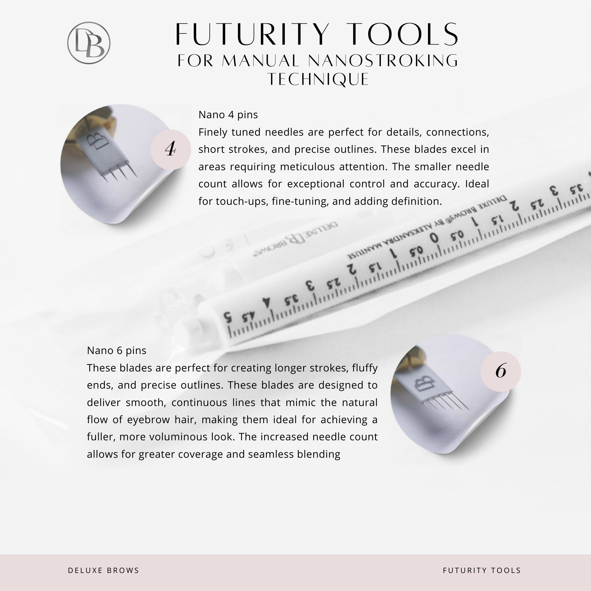 Deluxe Brows® FUTURITY Microblading-Werkzeuge zum Einmalgebrauch 10St