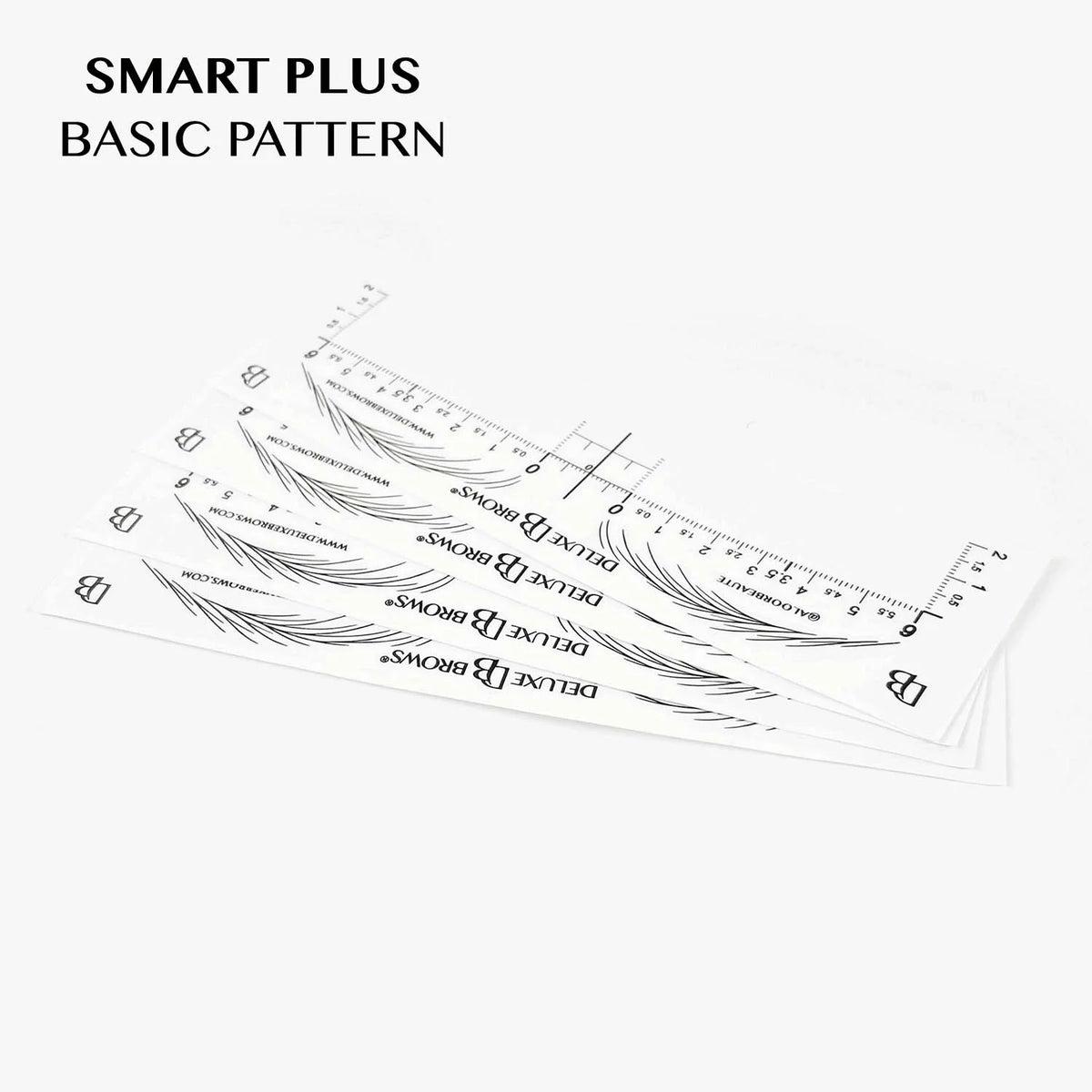 Complete Pro Brow Mapping Ruler Deluxe Brows® Brow Mapping Sticky Rulers with Pattern